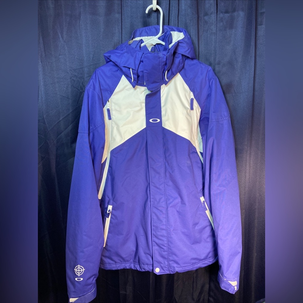 OAKLEY VENTED HOODED SNOWBOARD JACKET Sz LARGE RN# 96548